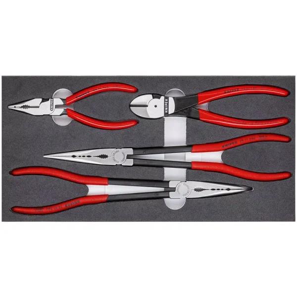 KNIPEX 4-Piece Automotive Pliers Set with Organized Foam Tray