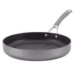 Circulon Elementum 11 in. Hard-Anodized Aluminum Nonstick Grill Pan, Oyster Gray thumbnail 1