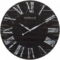 FirsTime & Co. 29 in. Midnight Shiplap Wall Clock - Rustic Farmhouse Decor thumbnail 2