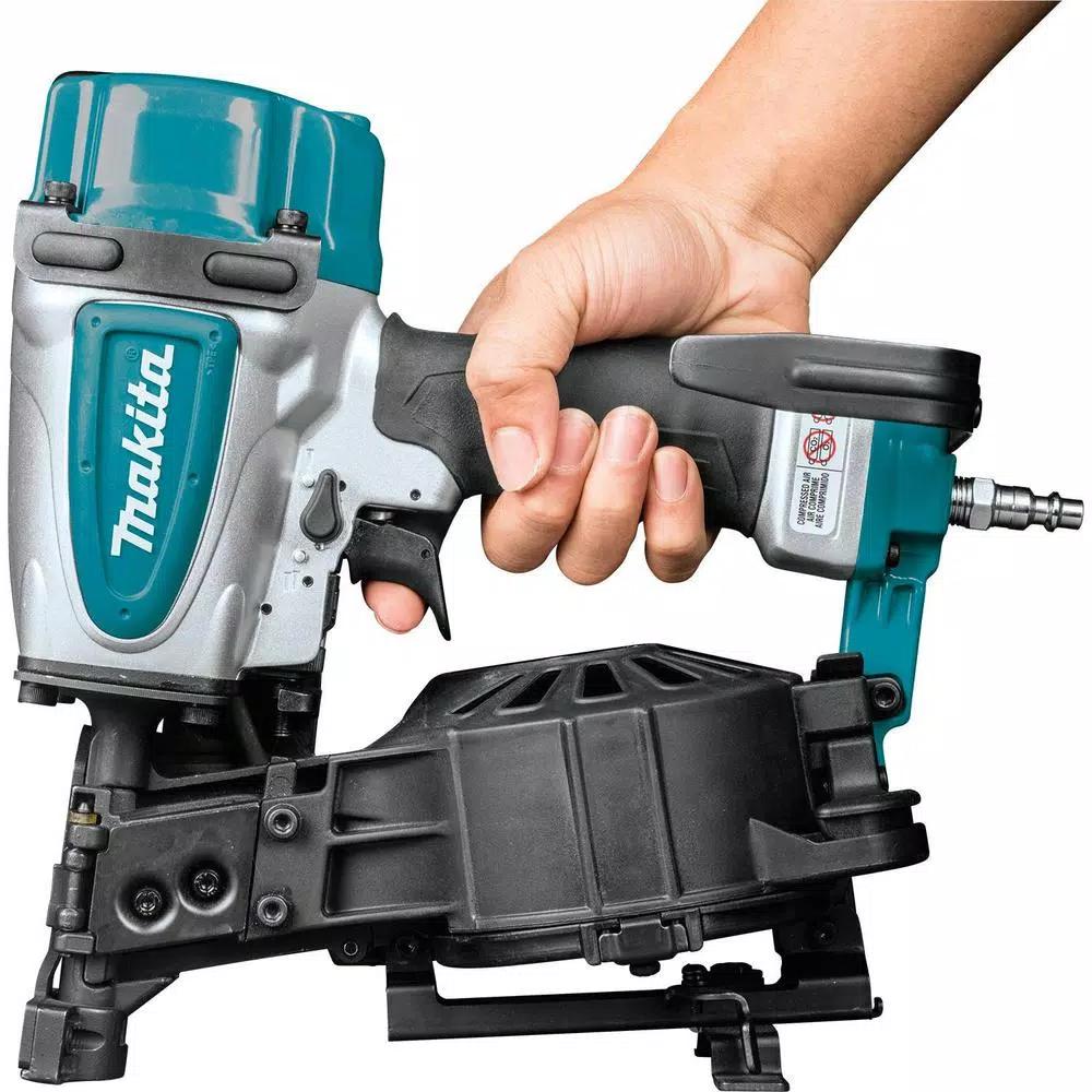 Makita AN454 15 Degree Pneumatic Coil Roofing Nailer, 1-3/4 in.