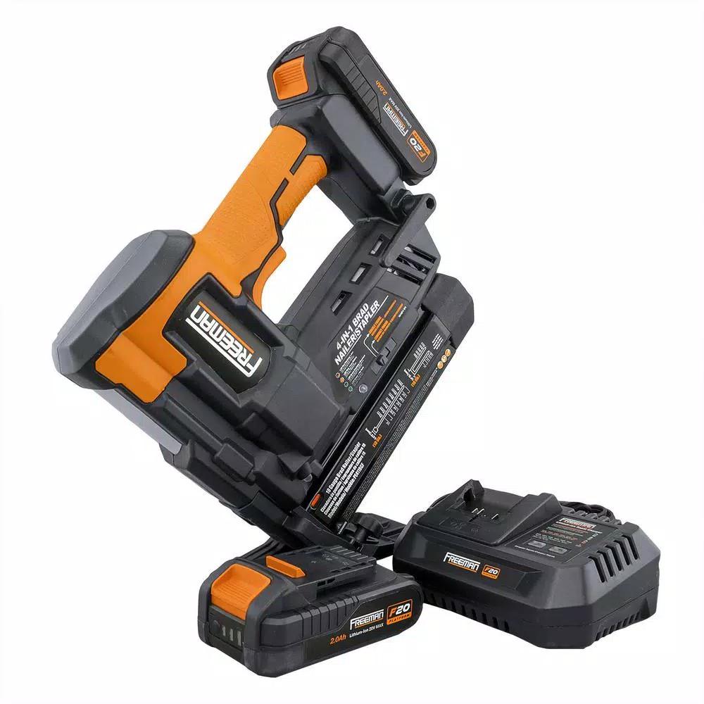 Freeman 20V Cordless 4-in-1 18-Gauge Flooring Nailer and Stapler Kit