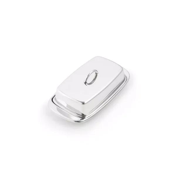 Fox Run Stainless Steel Butter Dish with Lid, 2-Stick Capacity, Silver