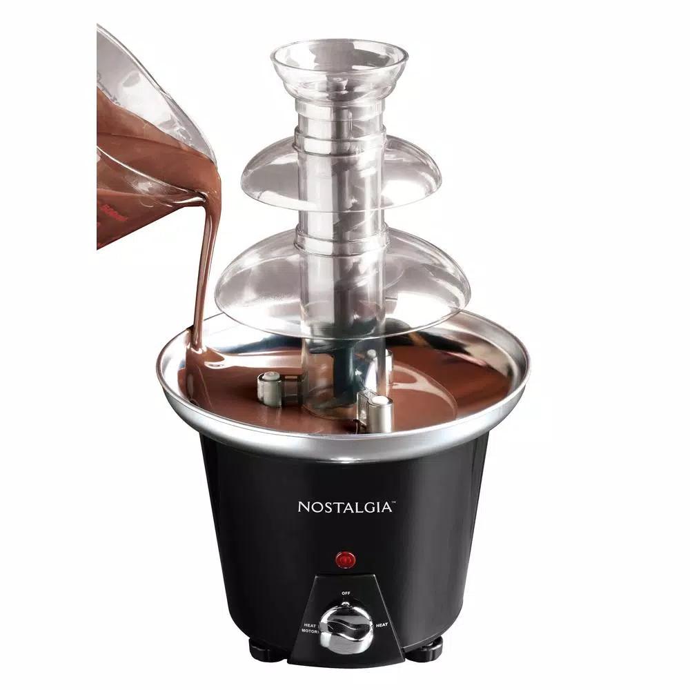 Nostalgia CFF965 3-Tier Chocolate Fountain, 1.5 lb Capacity, Black
