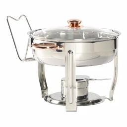 Unbranded Celebrations 4 Qt. Stainless Steel Round Chafing Dish, 8-Piece Set thumbnail 2