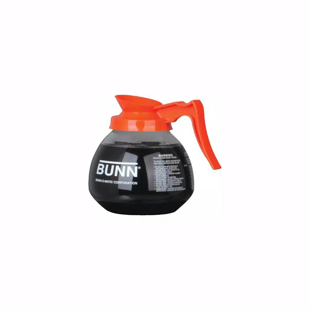 BUNN 42401.0101 12-Cup Commercial Glass Coffee Decanter with Orange Handle