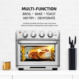 Ovente 1700W Stainless Steel Multi-Function Air Fryer Rotisserie Convection Oven & Dehydrator, 25L thumbnail 3