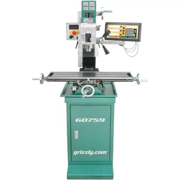 Grizzly Industrial 1 HP Mill/Drill with Stand, R-8 Spindle, and Digital Read Out (DRO)