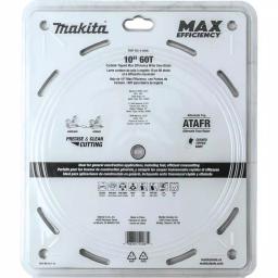 Makita 10 in. 60T Carbide-Tipped Max Efficiency Miter Saw Blade thumbnail 8