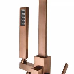 AKDY Freestanding Floor Mount Roman Tub Faucet with Hand Shower, Antique Bronze thumbnail 4