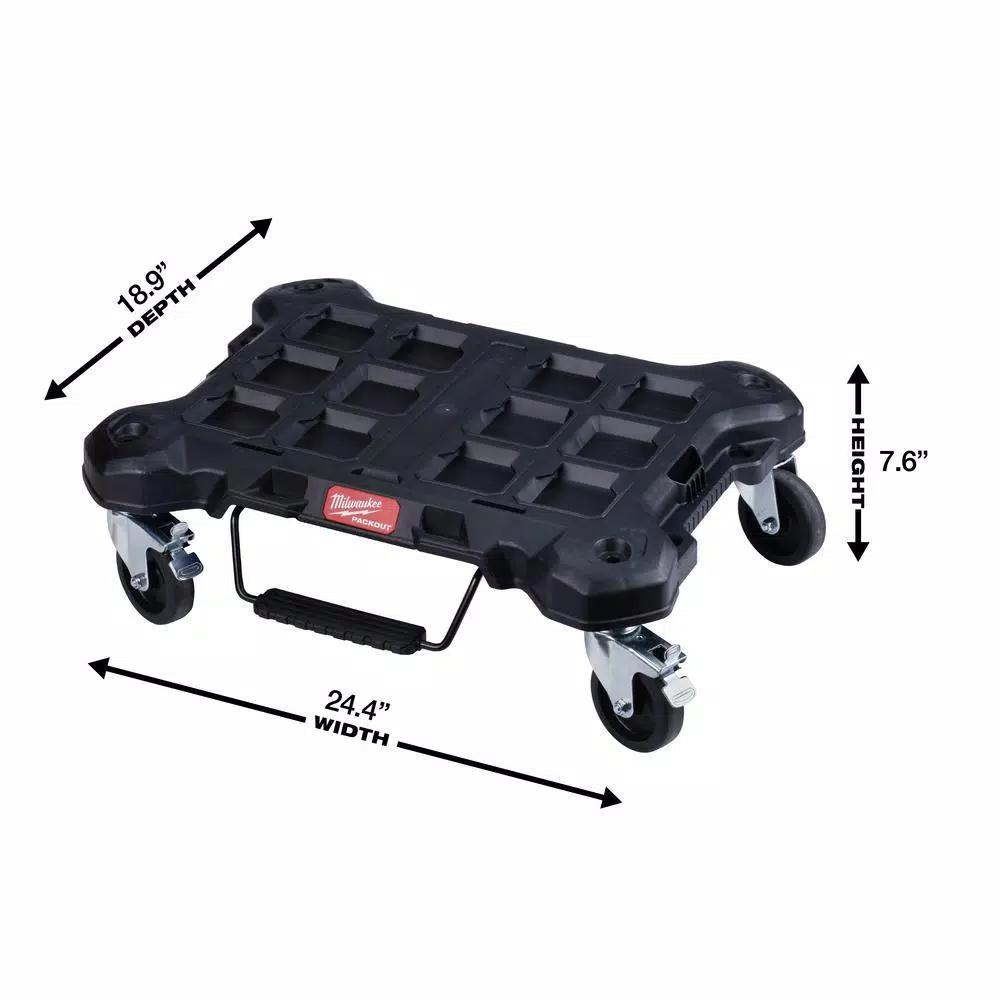 Milwaukee M18 PACKOUT Radio/Speaker with Built-In Charger and PACKOUT Dolly Utility Cart Bundle