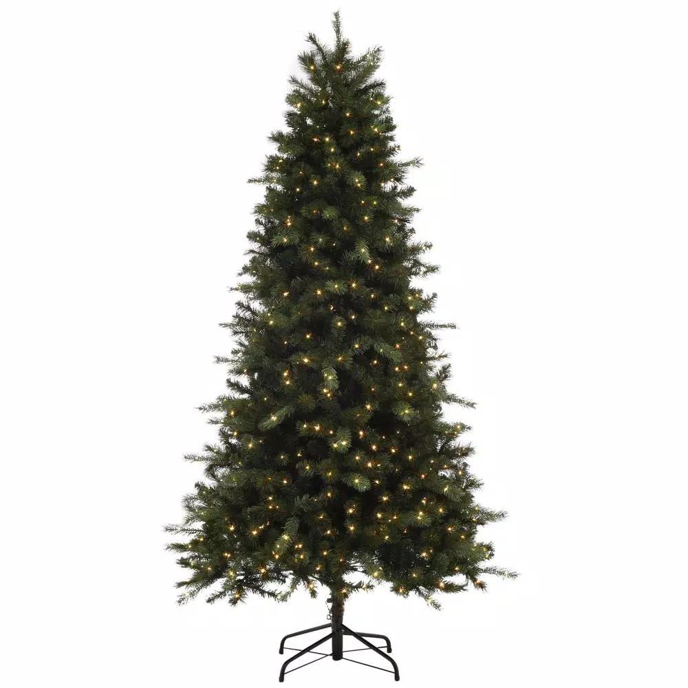 Unbranded 9 ft. Braxton Pre-Lit Color Changing Artificial Christmas Tree with 900 Micro Dot LED Lights