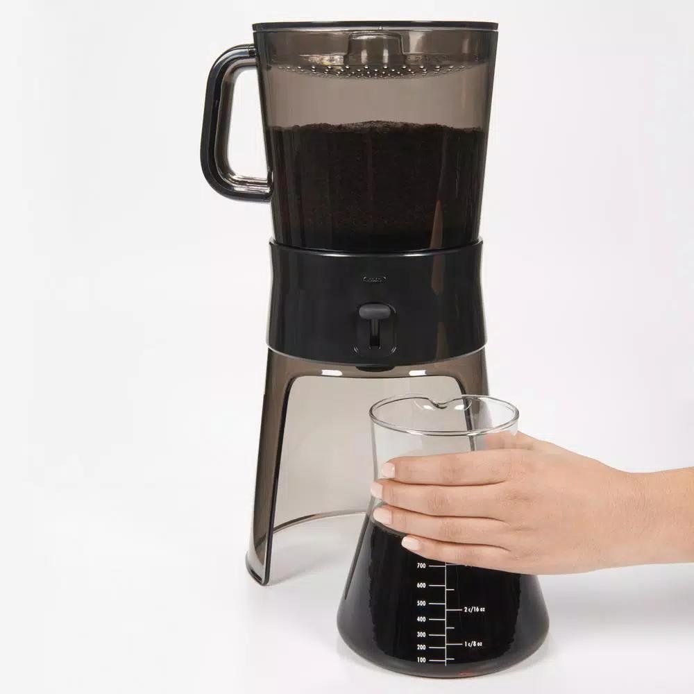 OXO Good Grips 4-Cup Cold Brew Drip Coffee Maker with Stainless Steel Filter, Gray