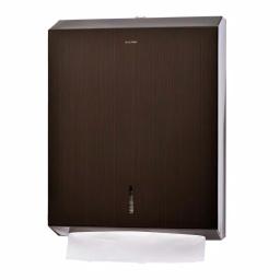 Alpine Industries Brushed Antique Bronze Stainless Steel C-Fold & Multi-Fold Paper Towel Dispenser thumbnail 1