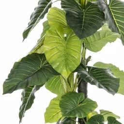 Vintage Home 84 in. Artificial Elephant Ear Plant with White Fiberstone Planter thumbnail 2