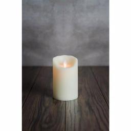 Unbranded Ivory Moving Pillar Flame Flameless Wax LED Candle with Timer thumbnail 1