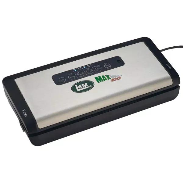 LEM MaxVac 100 Black and Stainless Steel Food Vacuum Sealer