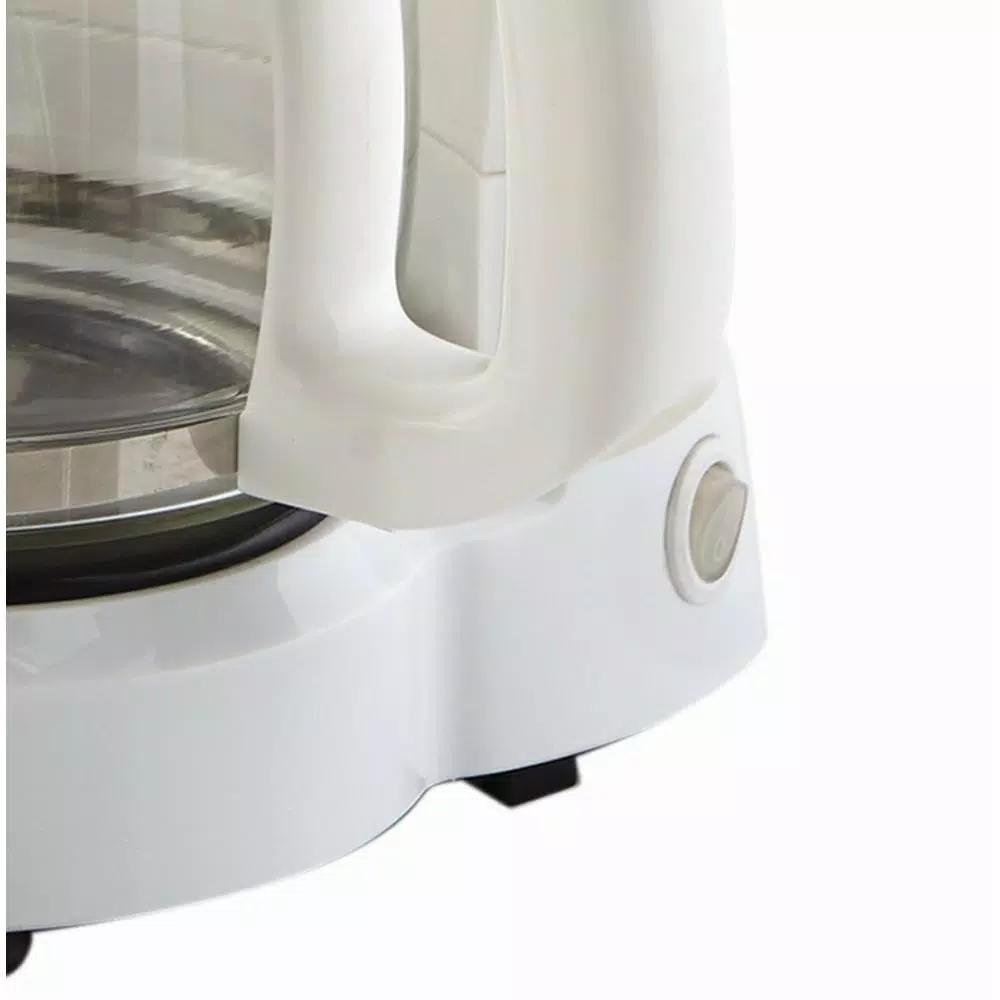 Continental 12-Cup Drip Coffee Maker with Permanent Filter and Pause-and-Serve Function, White