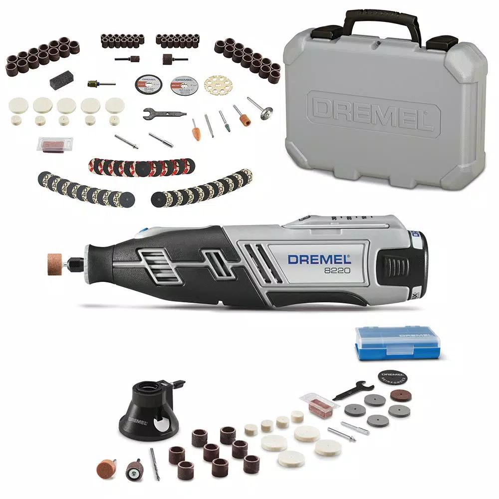 Dremel 8220 Series 12V MAX Lithium-Ion Cordless Rotary Tool Kit with 130-Piece Accessory Set