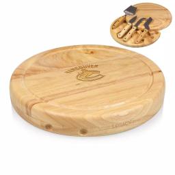 Picnic Time Circo Rubberwood Cheese Board and 4-Piece Stainless Steel Tool Set thumbnail 2