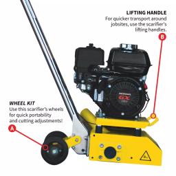 Tomahawk Power Tomahawk 8 in. Gas Concrete Scarifier Planer with 5.5 HP Honda Engine thumbnail 6