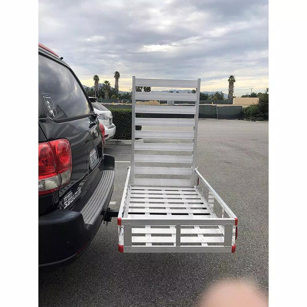 MaxxHaul 80779 Aluminum Hitch Mount Cargo Carrier with 47" Ramp, 500 lb Capacity, 2 in. Receiver