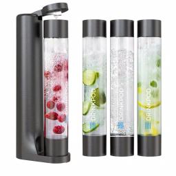 Drinkpod FIZZPod Black One-Touch Sparkling Soda Maker Machine with 3 PET Bottles thumbnail 1