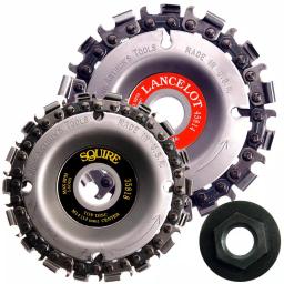 King Arthur's Tools Lancelot 14 & Squire 18 Tandem Combo Saw Chain Cutter Set for Angle Grinders thumbnail 1