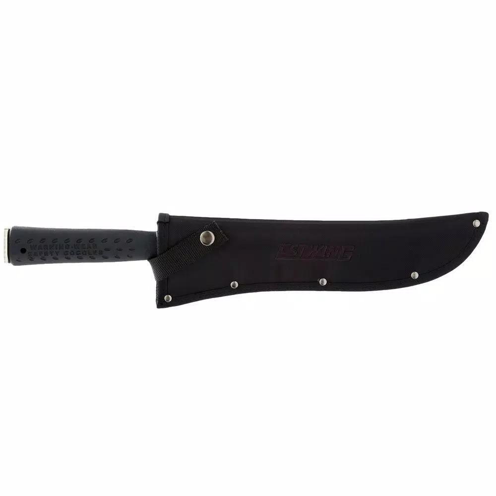 Estwing 12 in. Spear Point Serrated Fixed Blade Machete with Shock Reduction Grip