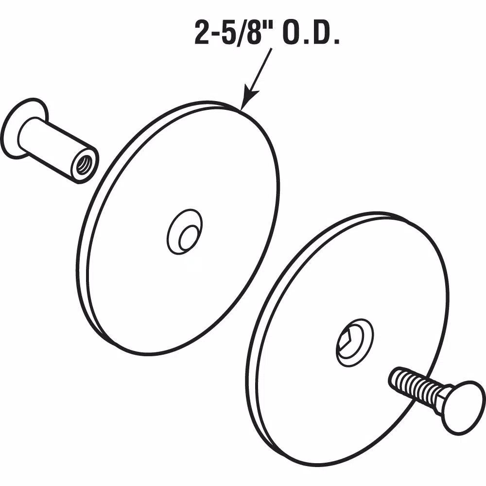 Prime-Line Satin Nickel Door Hole Cover Plate, 2-5/8 in. Diameter, Heavy Duty Steel