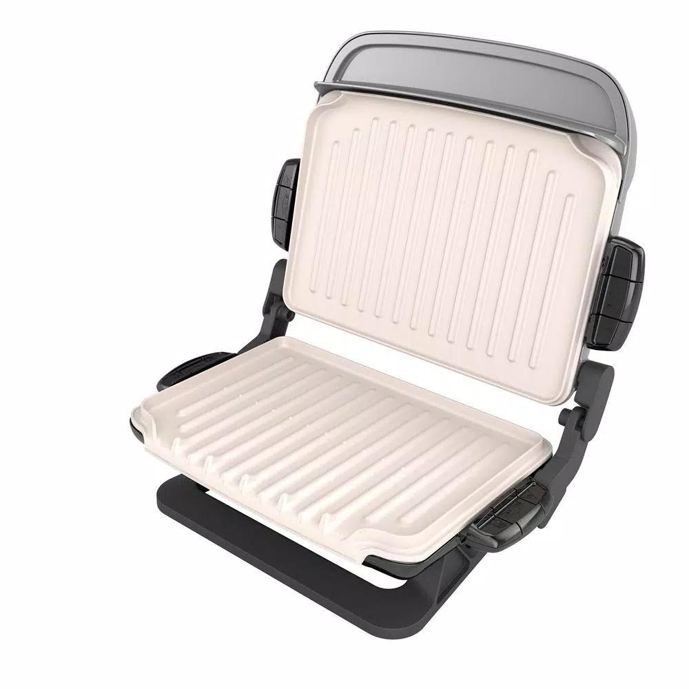 George Foreman Evolve 144 sq. in. Platinum Indoor Grill System with Ceramic and Waffle Plates