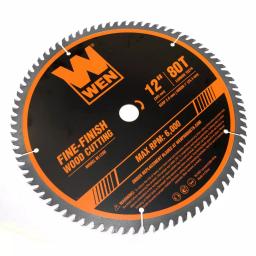 WEN 12 in. Carbide-Tipped Woodworking Saw Blade Set, 32-Tooth & 80-Tooth (2-Pack) thumbnail 9