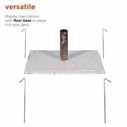Alpine Corporation 6ft Frosty Flocked Brown Artificial Christmas Tree with Warm White LED Lights thumbnail 3