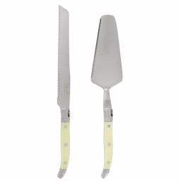 Unbranded French Home 2-Piece Laguiole Conoisseur Cake Slicer and Server Set, Faux Ivory Handles thumbnail 1