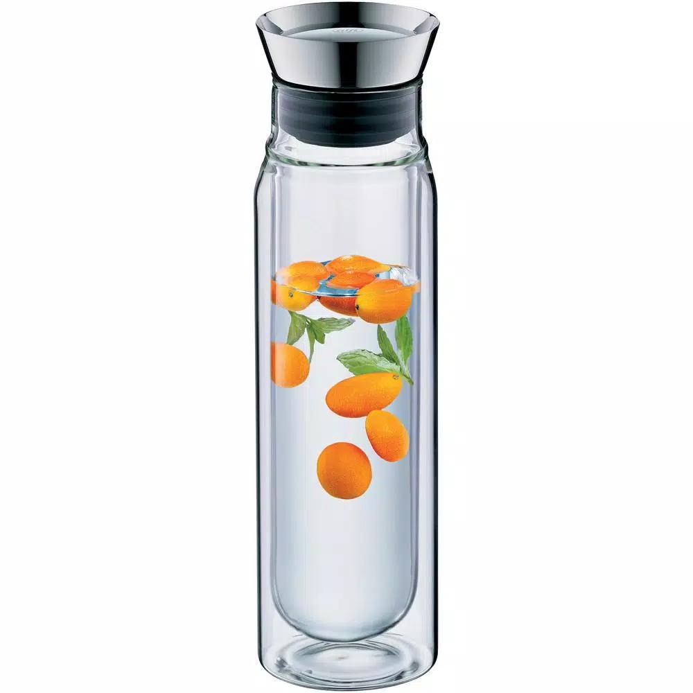 alfi .8 Qt. Double-Wall Borosilicate Glass Carafe with Stainless Steel Lid