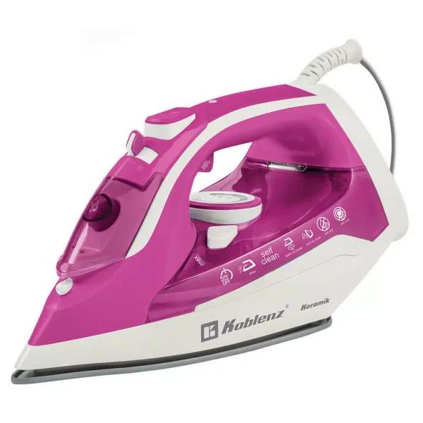 Koblenz PKK-550 SR Secure Keramik Steam Iron, 1200W, Pink