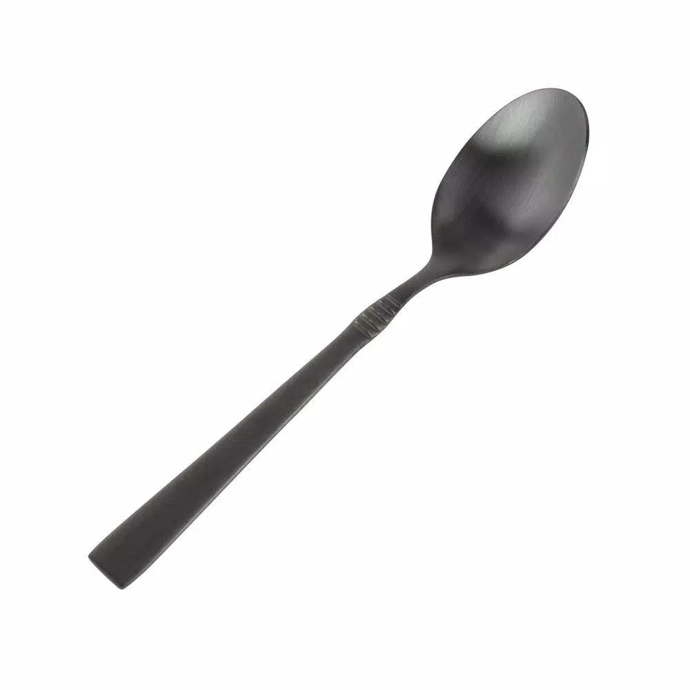 Megachef Cravat 20-Piece Matte Black Flatware Set, 18/10 Stainless Steel Silverware Service for 4