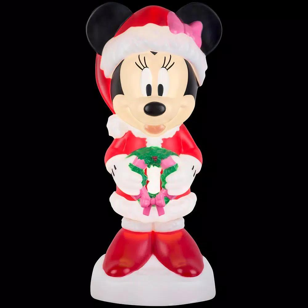 Gemmy Disney Minnie Mouse Lighted Blow Mold Outdoor Holiday Decor with Gifts