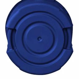 HDX Otto 32 Gal. Blue Round Plastic Recycling Bin with Lid and Recycling Logo thumbnail 4