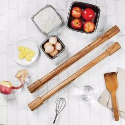Ironwood Gourmet Acacia Wood Rolling Pins, Set of 2, 24-inch Fixed Handle thumbnail 2