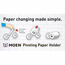 Moen Jansen Pivoting Toilet Paper Holder, Chrome Finish thumbnail 2
