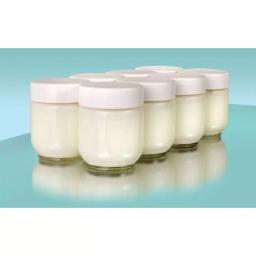 Euro Cuisine 8-Piece Glass Jar Set with Lids for YM80 and YM100 Yogurt Makers thumbnail 1