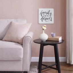 Danya B. Family is Forever Metal Wall Art - Farmhouse Decorative Quote Sign thumbnail 3