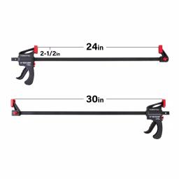 POWERTEC 24 in. Quick Release Ratcheting Bar Clamp and 30 in. Spreader Set, 2-Pack thumbnail 2