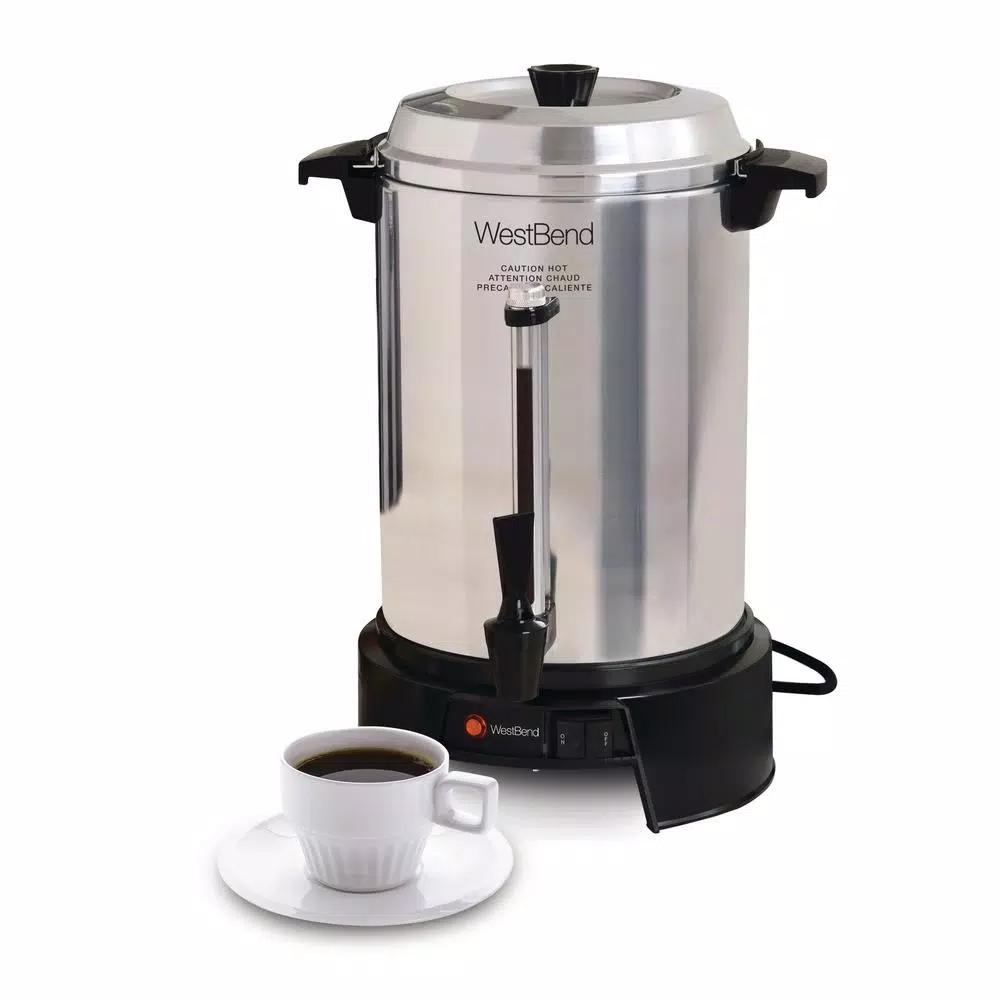 West Bend 55-Cup Commercial Aluminum Coffee Urn with Automatic Temperature Control