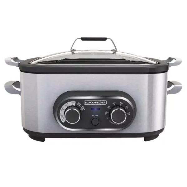 BLACK+DECKER BLACK + DECKER 6.5 Quart Stainless Steel Multicooker and Slow Cooker