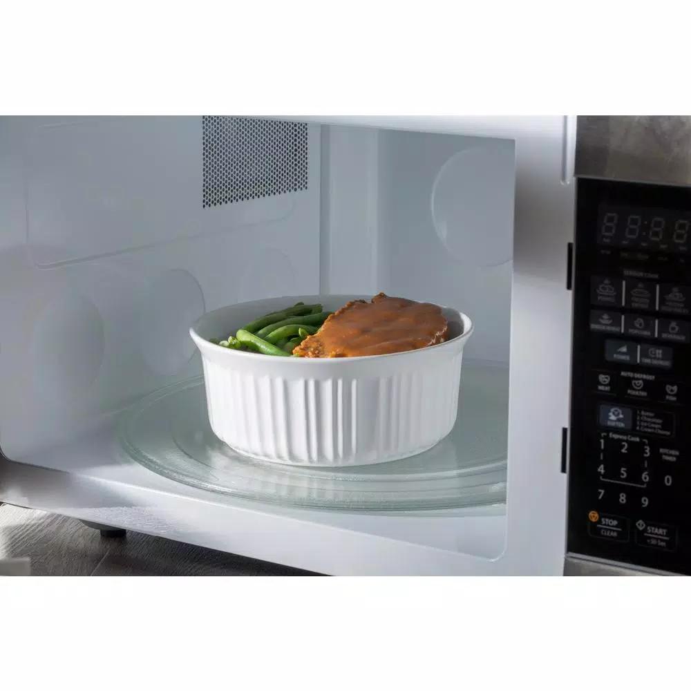 Corningware French White 6-Piece Ceramic Stoneware Bakeware Set with Lids