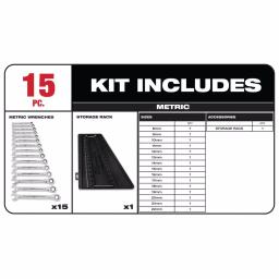 Milwaukee 62-Piece 1/2 in. Drive SAE/Metric Ratchet, Socket, and Ratcheting Wrench Set thumbnail 3