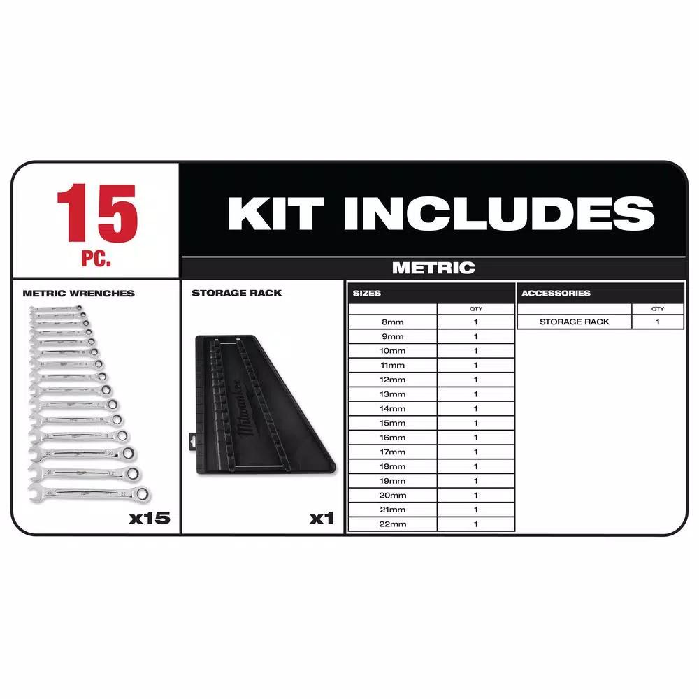 Milwaukee 62-Piece 1/2 in. Drive SAE/Metric Ratchet, Socket, and Ratcheting Wrench Set