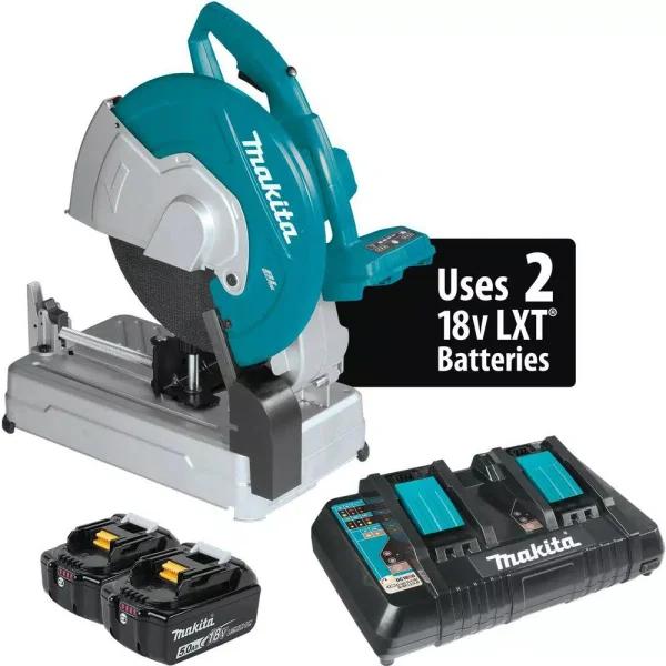 Makita 18V X2 LXT Brushless 14 in. Cordless Cut-Off Saw Kit with 5.0 Ah Batteries and Charger