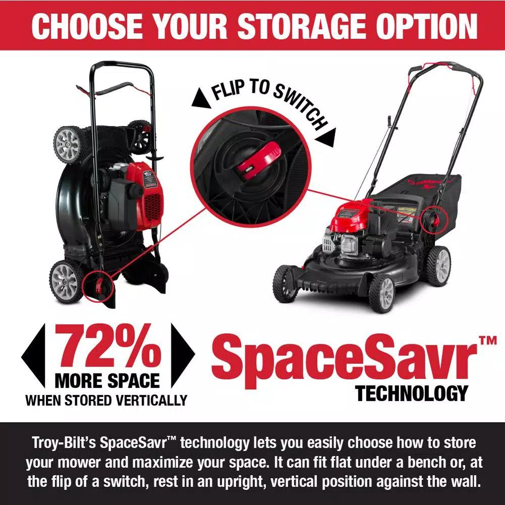 Troy-Bilt TB170 XP 21 in. Gas Push Mower with SpaceSavr Vertical Storage and TriAction Cutting System